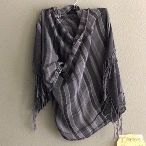NWOT BOSSANI Women's Woven Striped Scarf/Wrap